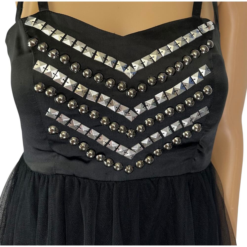 Hot Topic Studded Tutu Mini Dress Black Size M Tulle - Seen on WWE Diva AJ Lee - Picture 13 of 15